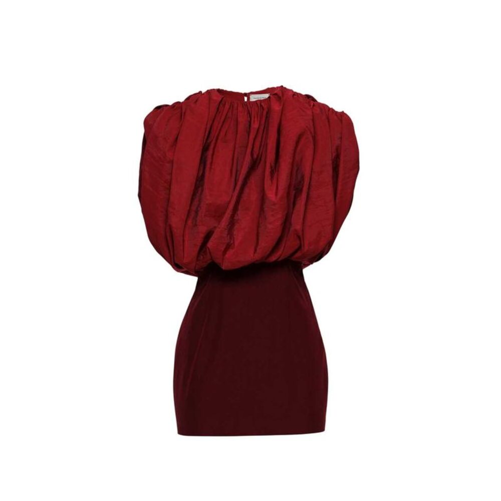 Magda Butrym Women Red Mini Dress With Ruched Bodice